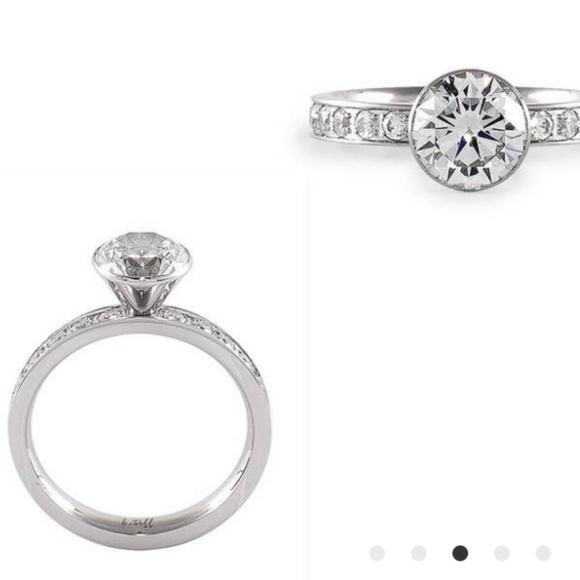 B. Tiff stainless steel engagement ring 2 carat - Picture 2 of 4